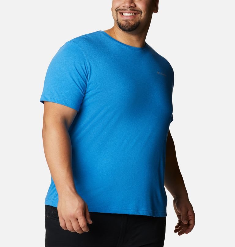 Men's Columbia Thistletown Hills Short Sleeve T Shirts Blue | Plus Size CA-BC608